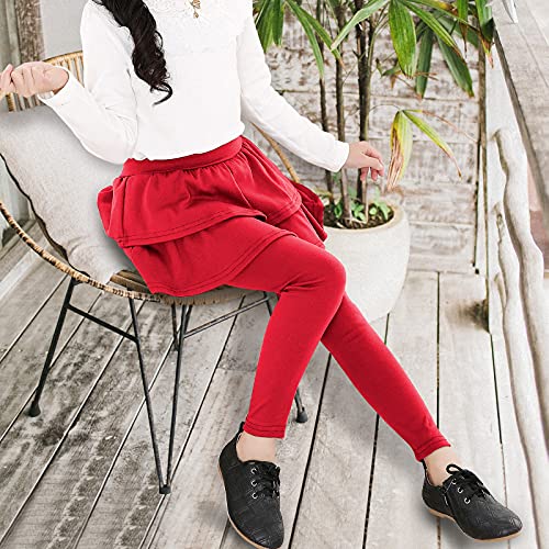 Image of KEREDA Girls Leggings Ruffle Skirt School Uniform Pants Kids Clothes