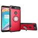 Produktbild Oneplus 5T Hülle, Stilvoller Ring Standplatz Handyhülle, GOGME Rugged TPU / PC Hybrid Armor Fall und Autohalterung Schutzhülle und 360° Drehständer 3 in 1. rot