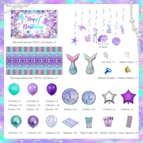 30% Off Avezano Mermaid Party Supplies Kit - 321 PCS - Image 3
