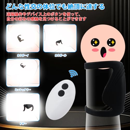 電動振動ペニスリング 9種の振動モード リモコン制御 亀頭責め 射精バイブ 亀頭オナニー 男女兼用 締め付け感 アダルトグッズ 男性用パワフル振動 USB充電式 静音防水 アダルトおもちゃ バックルデザイン シリコン素材 - 画像3