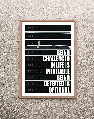 LAB NO 4 Being Challenged in Life Gym Quotes Poster Size A3 (16.5" X 11 ...