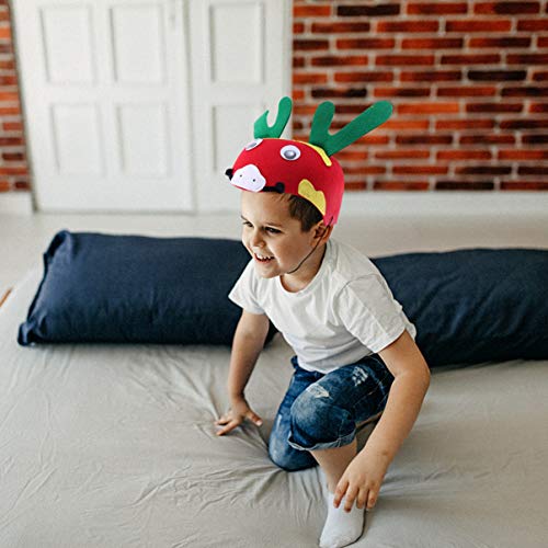 Amosfun 4 Pcs NÃ£o Tecido Animal ChapÃ©us DragÃ£o Dos Desenhos Animados CÃ£o Panda Tigre Cap Festa H