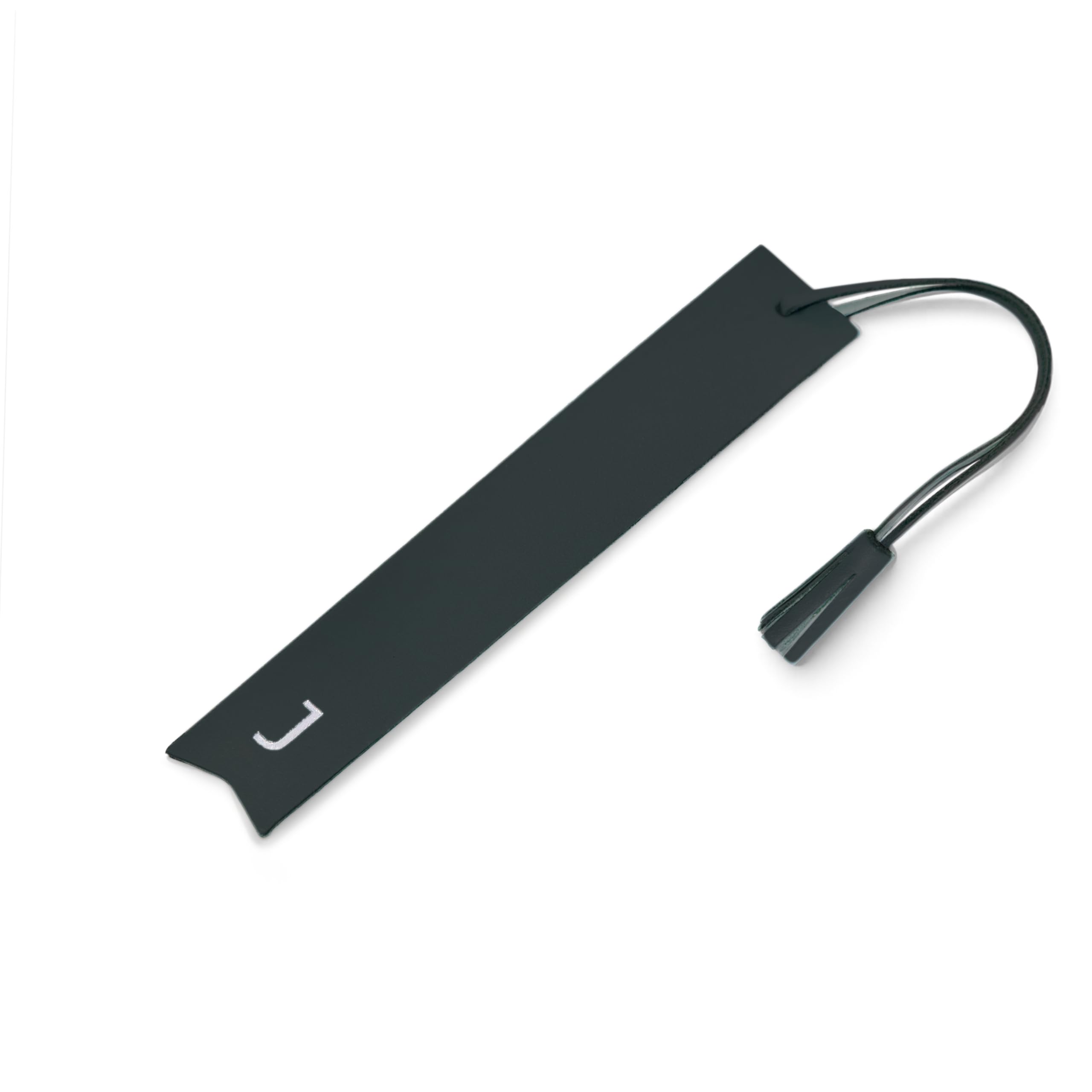 Hurley Burley London Personalised Leather Embossed Initial Bookmark Grey