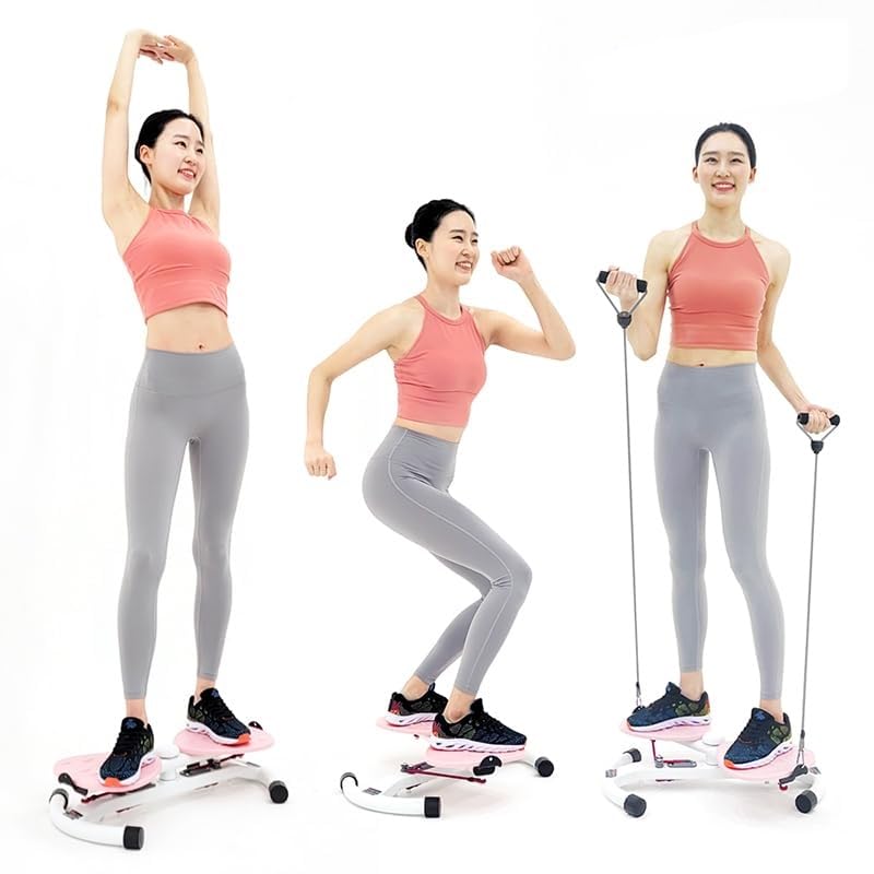 Image of BHAVYATA Elliptical Twister Stair Stepper Exercise with Resistance Band Helps in Weight Loss, Body Strength,Fitness Training Ideal for Men and Women Portable Cardio Home Gym Use