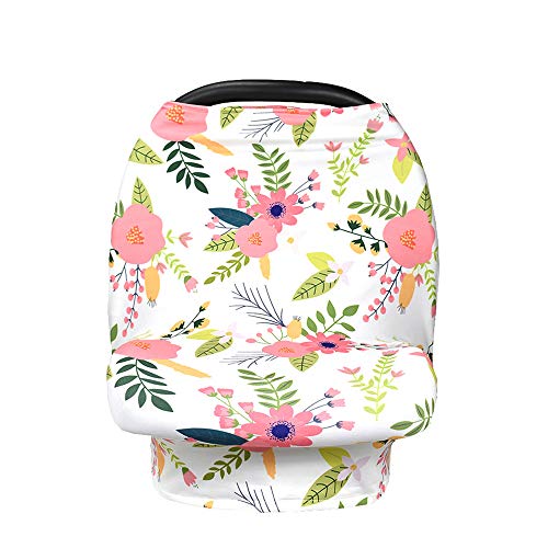 Image of Rquite Car Seat Cover Baby, Carseat Cover for Boy Girl, Stretchy Infant Car Seat Cover, Breathable Car Seat Canopy, Nursing Cover for Breastfeeding, Multi-use Baby Carseat, Carrier, Stroller Covers