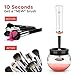 Makeup Brush Cleaner Dryer, Makeup Brush Cleaner Machine with 8 Rubber Collars, Wash and Dry in Seconds, Deep Cosmetic Brush Spinner for All Size Brushes