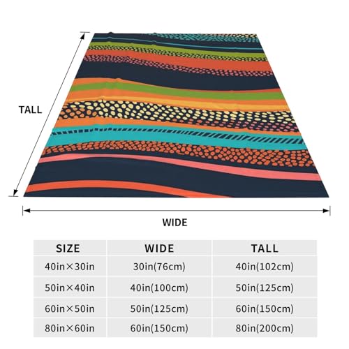 Couverture en micro polaire 203x152 cm à rayures incurvées pour canapé