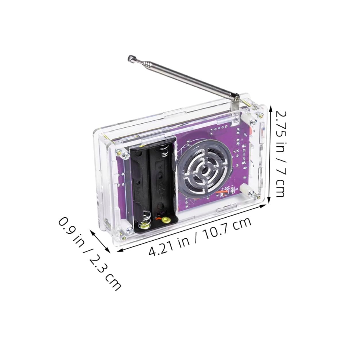 Kit de Radio FM para Soldadura DIY Circuito Electrónico y Carcasa, Proyecto de Ensamblaje para Principiantes, Accesorios para Práctica de Soldadura y Aprendizaje Stem Educativo