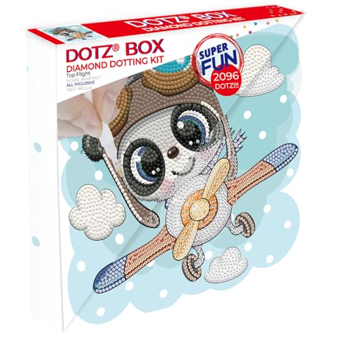 Image of DIAMOND DOTZ Top Flight Diamond Painting Kits for Adults - Diamond Art Kits a Relaxing Creative Craft Kit with Dotz Gems 8.7x8.7