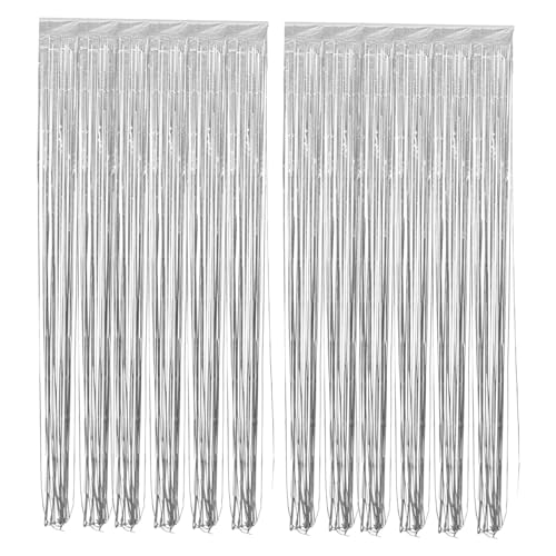 2pezzi Tende Frangia Tinsel Luccicanti Per Decorazioni Di Feste Fondali Glitterati Per Compleanni Matrimoni e Cerimonie Atmosfera Festiva Per Eventi Speciali