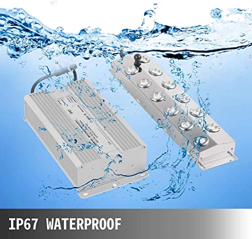 KECOP Mist Maker Fogger 12 Head Ultrasonic Mister Fogger with IP67 Waterproof Power Supply Ultrasonic Fogger Humidifier Stainless Steel Pond Ultrasonic Mist Humidifier for Gardening and Pond (12 Head)