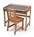 Lipper International 554P Child's Chalkboard Desk and Chair Set, Pecan