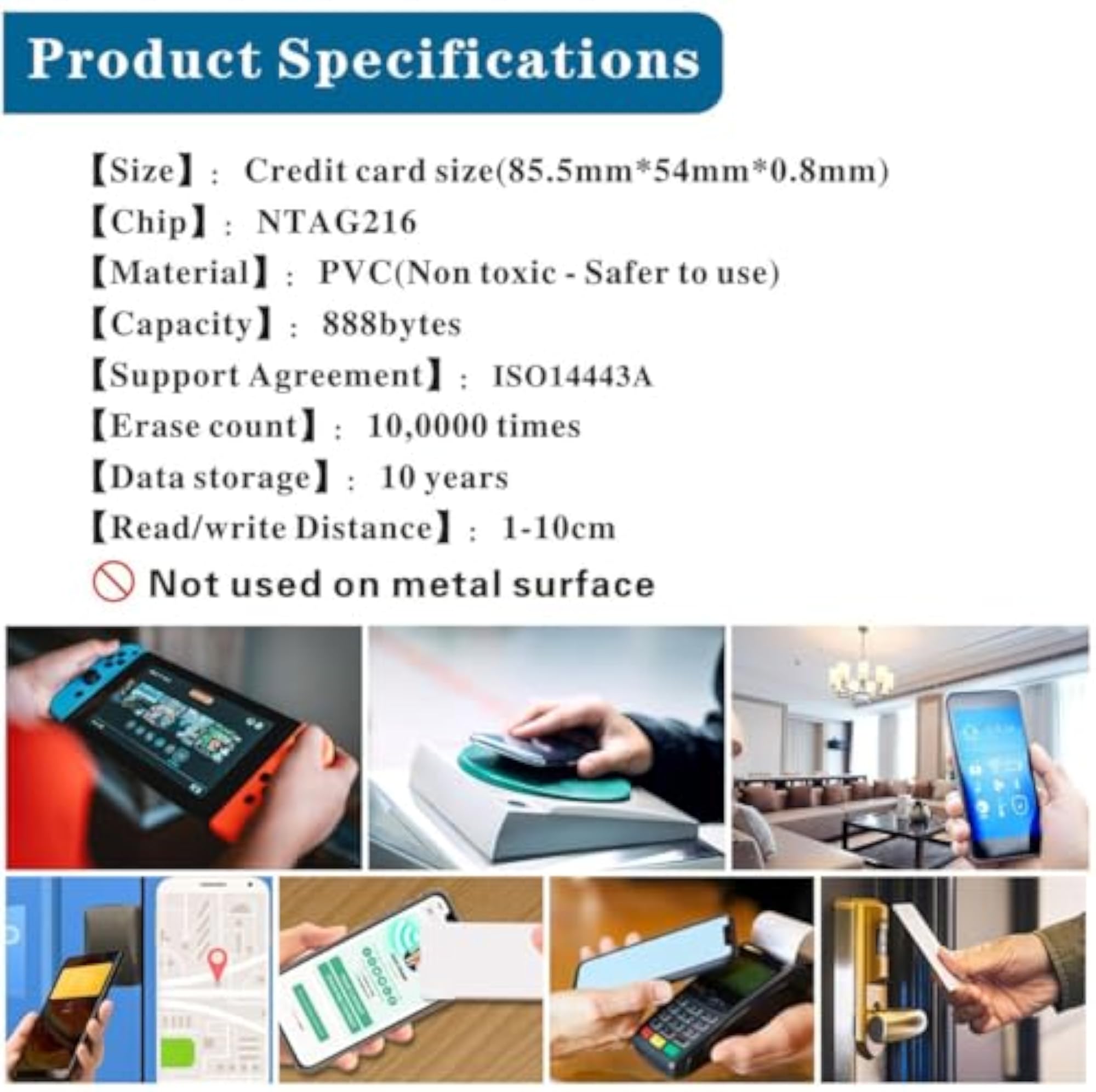 NFC Business Card NTAG 216 for Cards Sharing