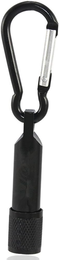 2-Pack Mini LED Keychain Flashlight,Battery Powered Flashligh （Black）