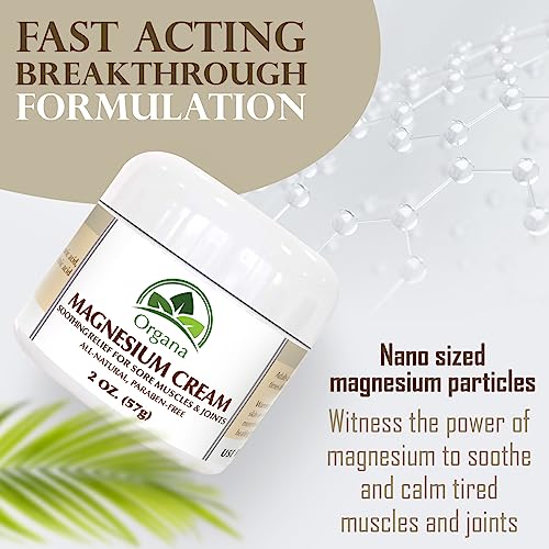 Nutrinoche Organa Magnesium Lotion | Magnesium Cream For Sore Muscles, Leg Cramps And Join Support | Shea Butter Infused Magnesium Lotion #TOP4