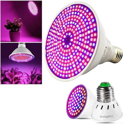 Ampoule de croissance à 200 LED pour plantes d'intérieur Spectrum - Rouge et bleu - Flexible à 360° - Col de cygne - Lampe de bureau pour serre, légumes,...