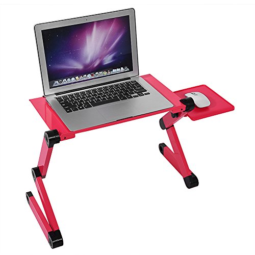 Yolispa Supporto da Tavolo Portatile Pieghevole Regolabile da Scrivania per Laptop con Dissipatore di Calore per Letto/Divano/Divano