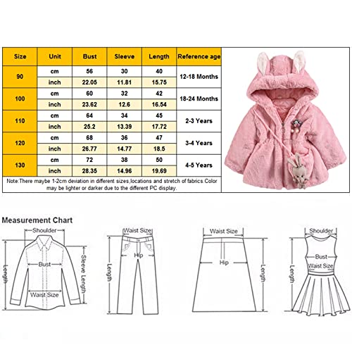 Qvkarw Casaco infantil com capuz e manga com zíper para inverno + bolsa casacos infantis longos para