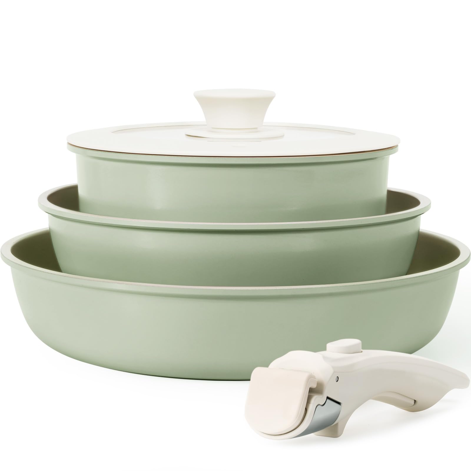 KIKCOIN 5 Piece Ceramic Cookware Set