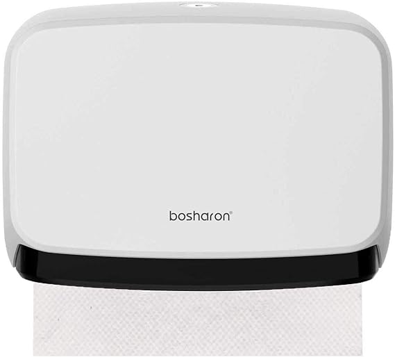 Bosharon Paper Towel Dispenser Wall Mount White, Multifold Towel