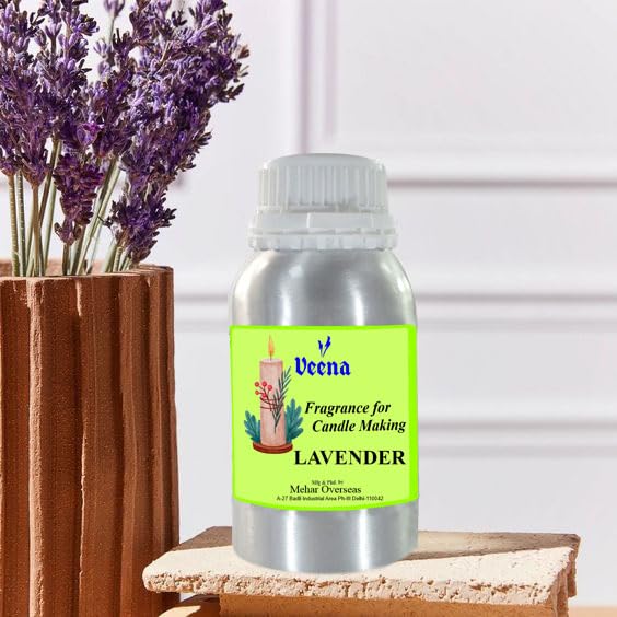 Image of Veena Lavender Fragrance Oil,Essential oil for Candle Making, Soap Making, Slime, Diffusers, Home and Crafts 100 gm