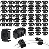 VZU 50 Stück Auto Bremsleitung Clip, Bremsleitung Halter, Doppelclip Kunststoff für Bremsleitung, Halter Bremsleitung in Schwarz, Auto Bremsschlauch Klemmen