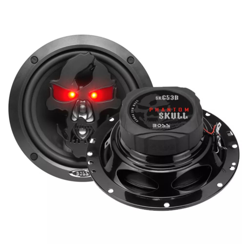 Kit Set para Boss Audio Systems SK653B 2 Altavoces coaxiales de 3 vías de 16,5 cm y 165 mm de 6,5", 175 vatios rms 350 vatios máx., impedancia de 4 ohmios, 90 db spl, Negro, para Coches, par