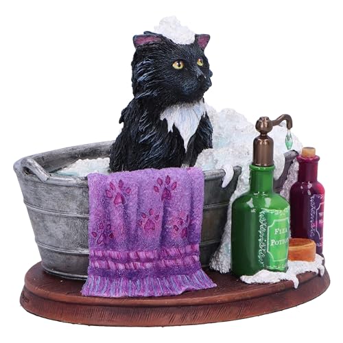 Nemesis Now Lisa Parker Bath Time Figurine 11cm, Resin, Inspired by Bath Time Artwork, Cat in Bath Tub Ornament - Image 4