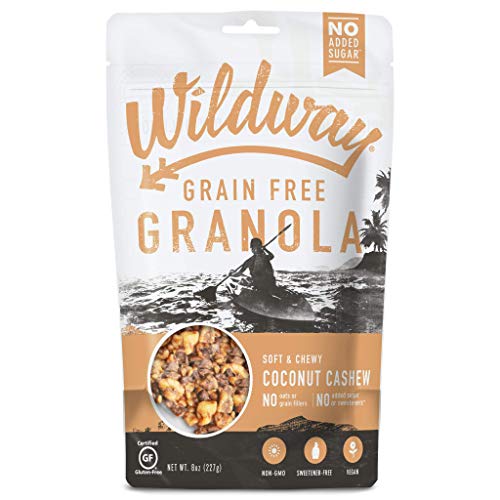 Wildway Keto, Vegan Granola | Coconut Cashew | Certified Gluten Free Granola Breakfast Cereal, Low Carb Snack | Paleo, Grain Free, Non GMO, No Added Sugar | 8oz