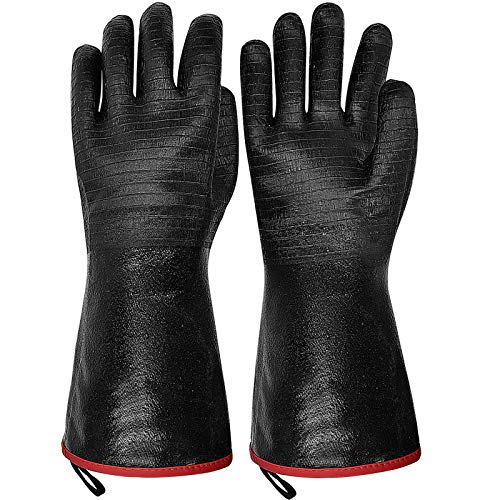 Grillhandschuhe Ofenhandschuhe Hitzebeständige BBQ Handschuhe Lederhandschuhe Cover