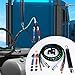 KOOTANS 12FT Semi Truck Air Line Kit with Gladhands, Handles, Holder, Tender Spring Kit 3 in 1 Air Brake Hoses and 7 Way Trailer Cord Air Lines Set for Semi Truck Trailer Tractor