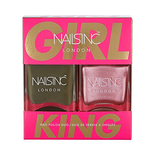 Nails Inc Nail Polish Duo, Girl King, 2 X 14 ml