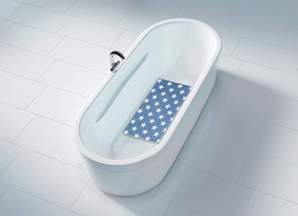 Tappetino Da Bagno Wenko Stella 40x70 Cm Antiscivolo Con Ventose – Blu Scuro, PVC-Free - 3
