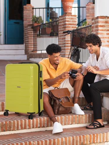 Image of Teakwood Dune Trolley Bag for Travel - Durable for Weekend Business Trip & Airline Cabin Fit - Smooth Wheels & Telescopic Handle Luggage Suitcase