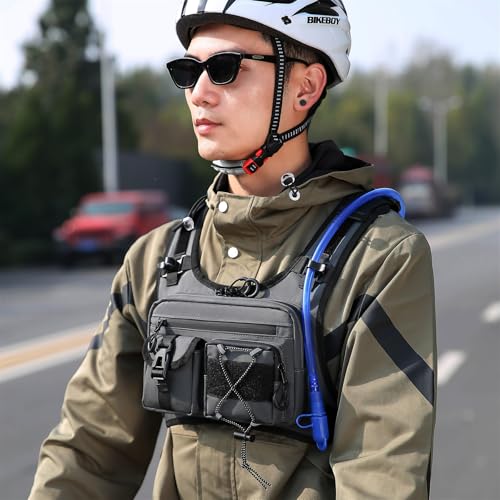 Image of Criuage USA Patent Running Hydration Vest Backpack, Lightweight Chest Pack with 2.0L Water Bladder Bag Daypack for Hiking Running Cycling Race Marathon for Women Men