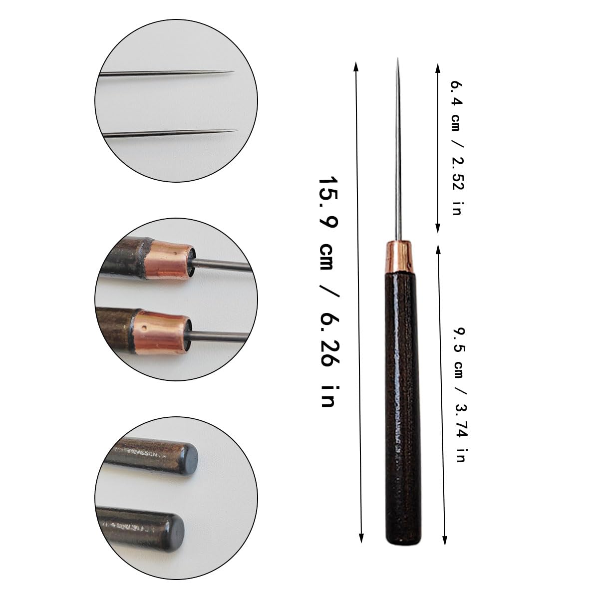 2 herramientas de punzón, herramienta de punzón de cuero, herramienta de punzón para rascar, punzón de madera, punzón para rascar de cuero, punzón delgado, herramientas de reparación de manualidades,