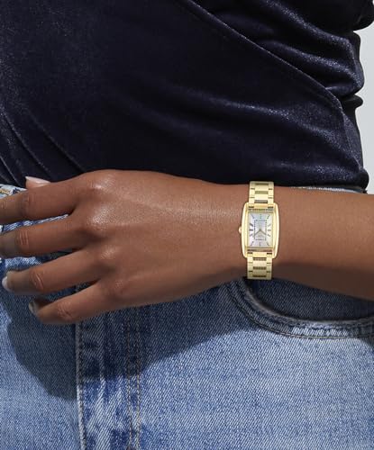 Image of Coach Reese Women's Watch - 2H Quartz Tank Watch with Crystal-Set Link Bracelet - Water Resistant 3 ATM /30 Meters - Gift for Her - Premium Fashion Timepiece for Every Occasion - 24mm