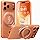TORRAS 360° Ostand O3 Fitness für iPhone 17 Pro Max Hülle - Flexibler Magnetischer Ständer, Militärischer Schutz, Kompatibel mit MagSafe Hülle iPhone 17 Pro Max Case Dünne Griffige Kratzfest Orange