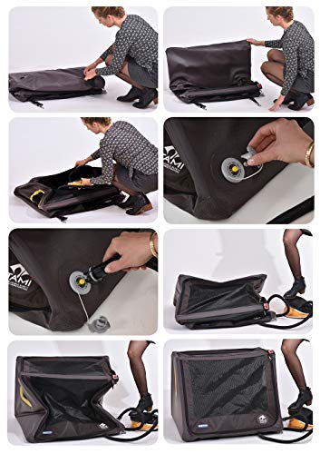 Tami - Hundetransportbox aufblasbar Tragebox Transportbox Hundebox Reisebox Autotransportbox Kofferraumbox Gitterbox Käfig Hund Box Dogbox Inflatable inkl. Dog-Vital Bio-Hundekeks (XL)