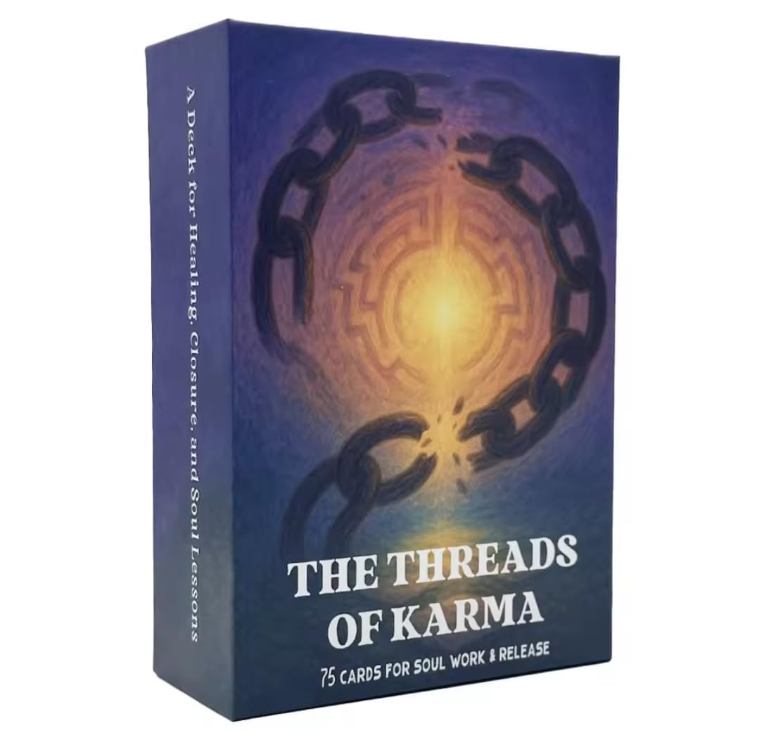 The Threads of Karma Oracle Deck, 75 Cards for Soul Work and Release, 12 x 8 cm