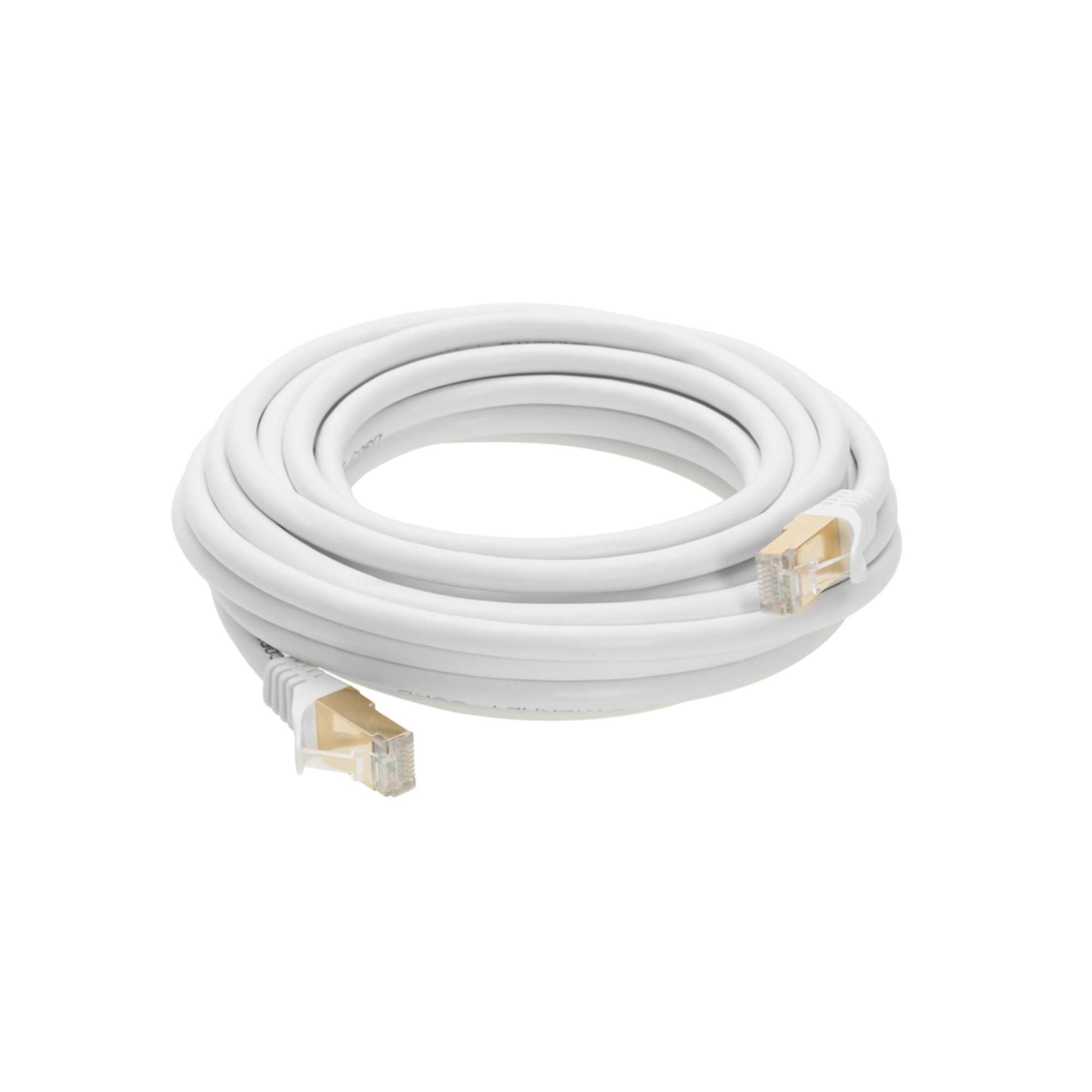 Cables Direct Online 20FT S/FTP Cat7 Copper Network Ethernet Patch Cable, Internet Wire, Compatible with PC, Laptop, Modem, Router, TVs, Printer Cord, Consoles for Home and Office (20ft, White)