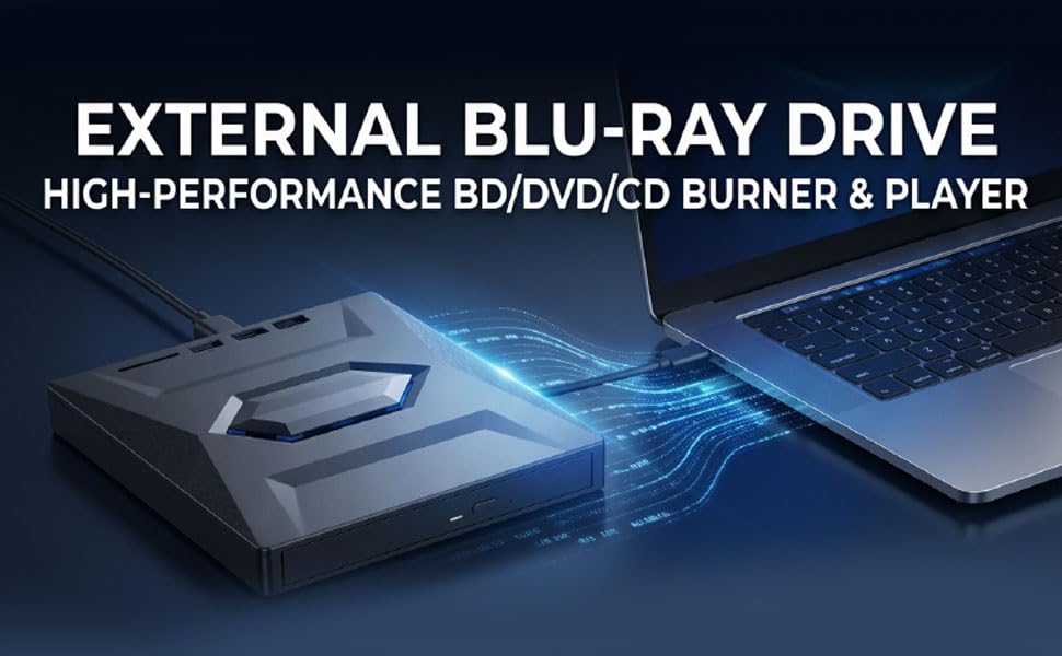 Unidad Externa Blu Ray USB 3.0 Tipo C para PC miniatura 4