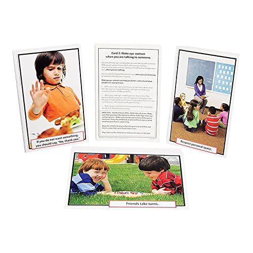 Key Education Photo Conversation Cards—Social Emotional Flash Cards For Children With Autism and Aspergers, Behavioral and Communication Skills Practice, Educational Games for Kindergarten+ (90 pc) - Image 6