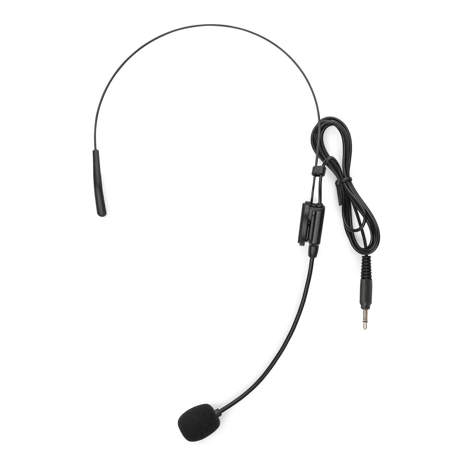 VONYX WM55B Ensemble Microphone sans Fil UHF avec Émetteur BodyPack - Micro Cravate, Micro Casque, Récepteur sans Fil Jack 6,35 mm, 10 Canaux, Idéal pour Les Plateaux TV, Productions, Animateurs