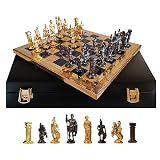 Blessings Decor Roman Brass Chess Set
