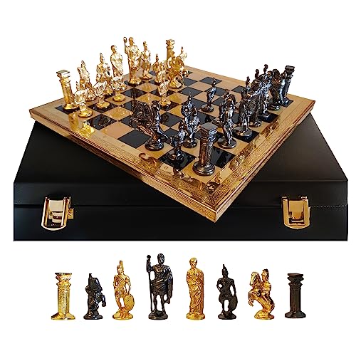 Blessings Decor Brass Chess Set Roman 14x14