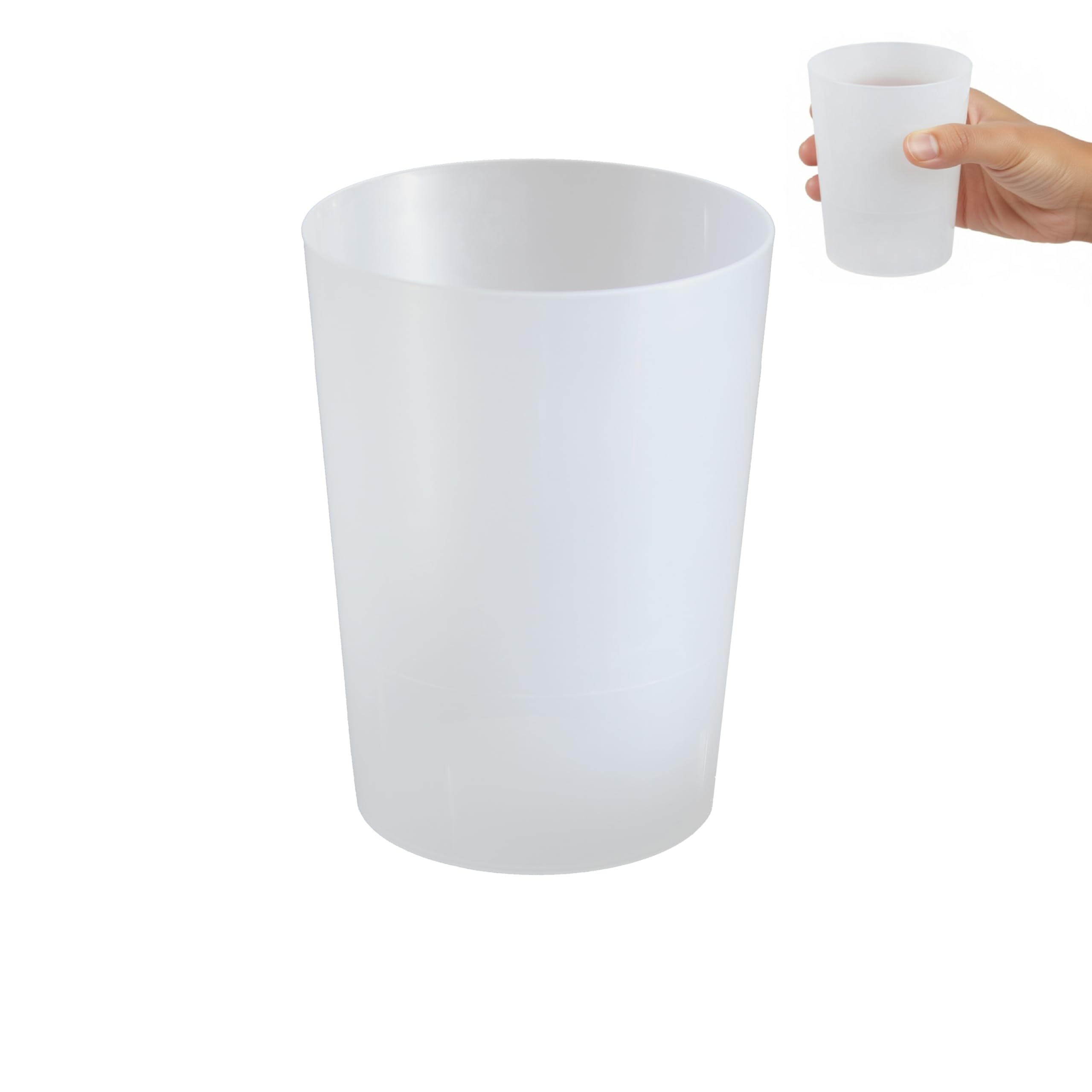 Sanjoma Pack 160 Vasos Reutilizables 500 ml PP Event Line – Translúcido, Apto Lavavajillas 25 Lavados, Desechable, Sin BPA, Para Eventos y Hostelería