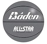 De lujo funda de goma Baden balón de baloncesto oficial de nuevo en escenario de todos los Star balón de baloncesto de calidad, color - plateado y blanco, tamaño 5