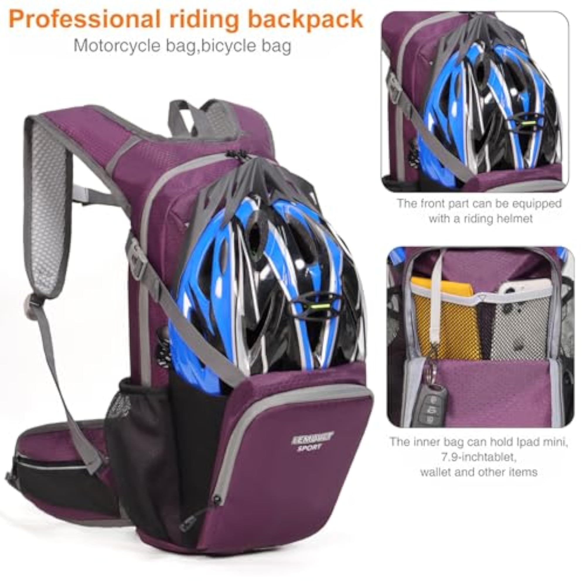 Lightweight Hiking Daypack with Multiple Compartments