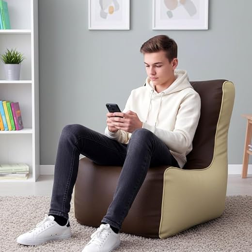 Biggie Bean Bag Chair 2XL Brown Cream